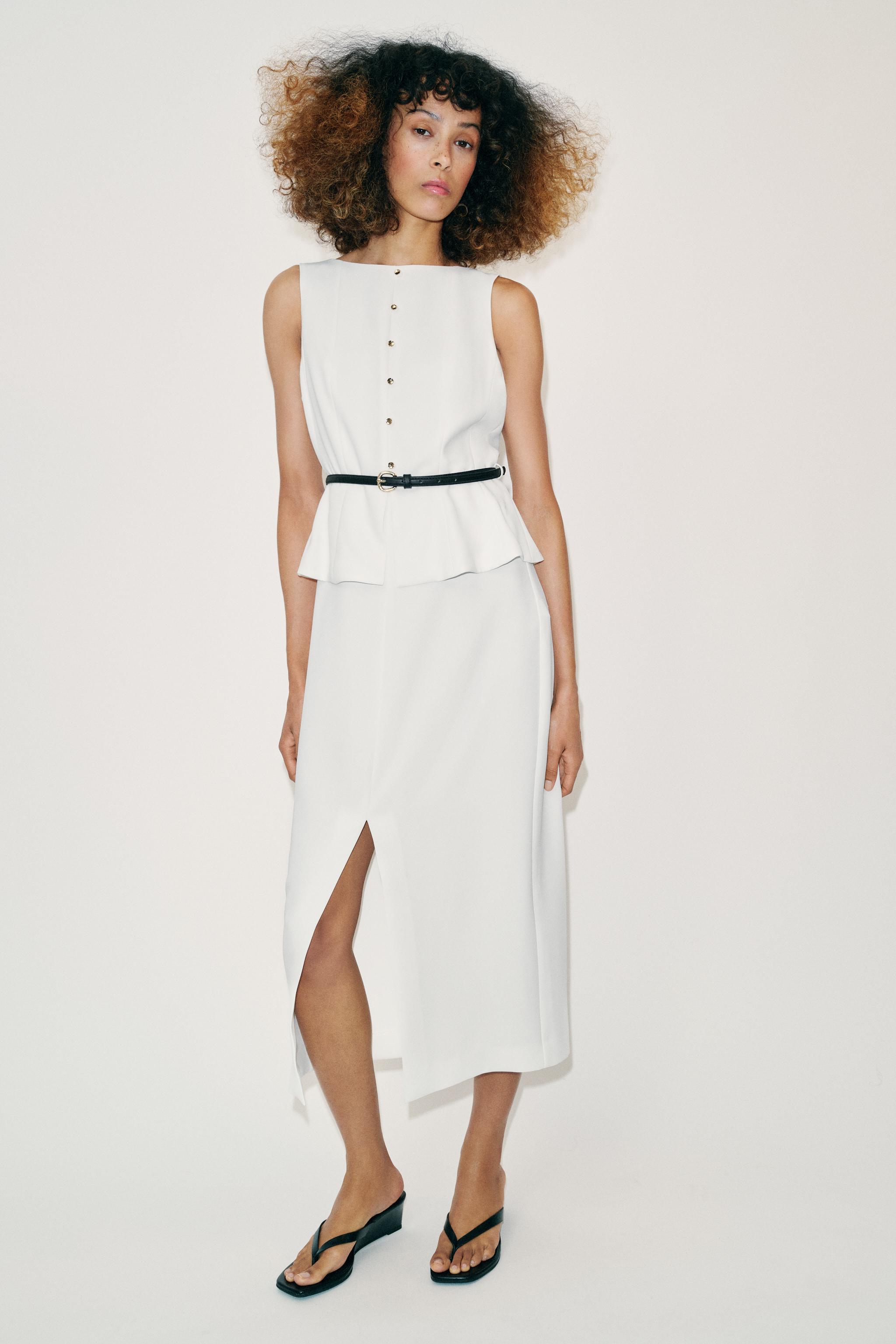 ROBE MI-LONGUE AVEC CEINTURE
